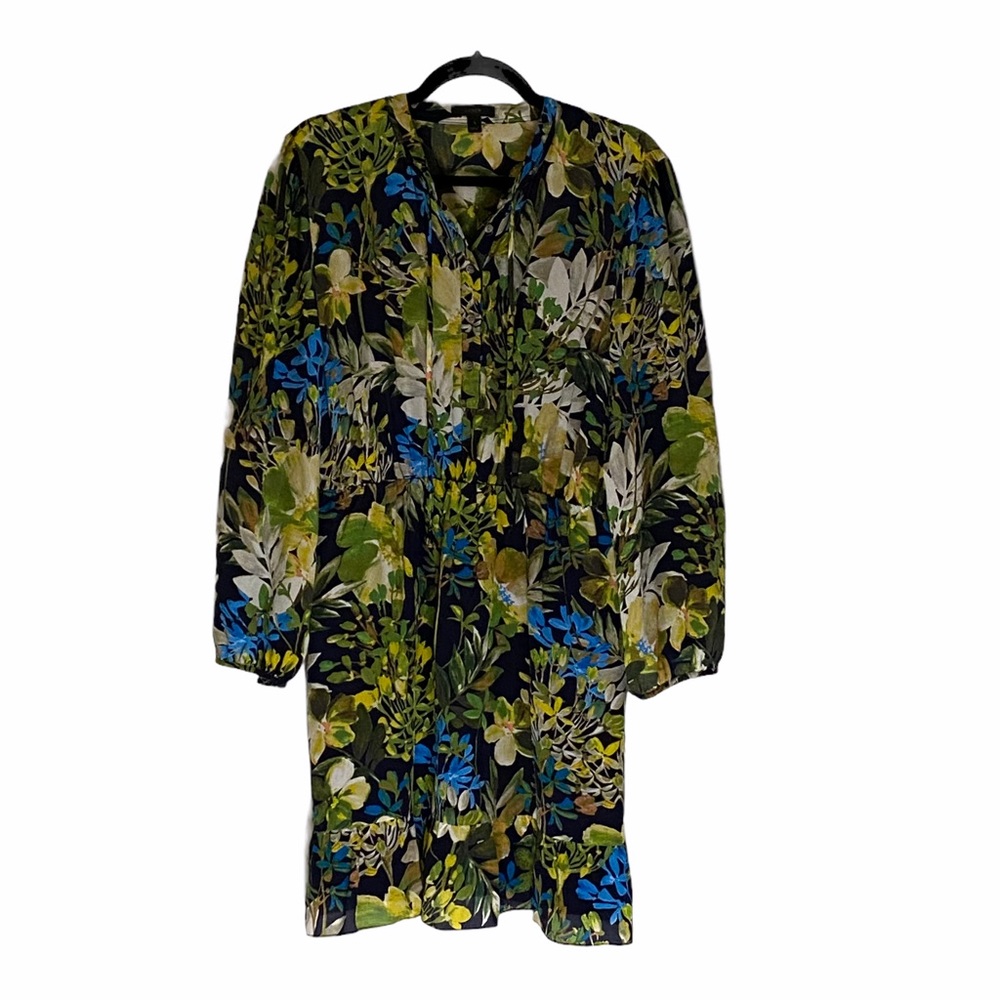 LAST CALL BEFORE DONATION: J. Crew Floral Dress - Black, Blue, Green